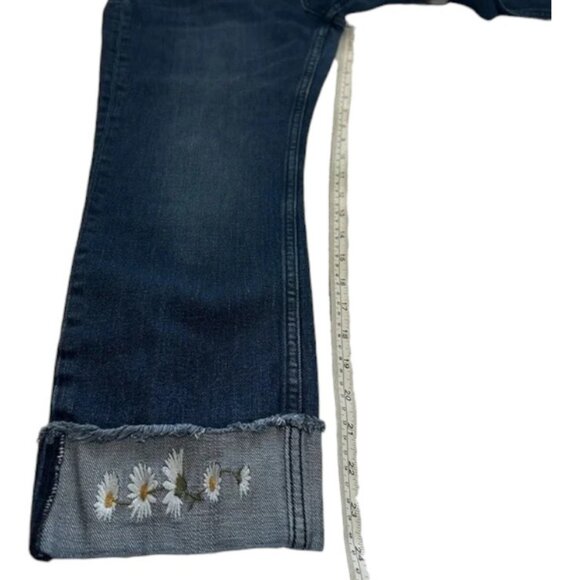 Ted Baker blue Pralina embroidered cropped slim-fit Jeans size 32 - Picture 12 of 12